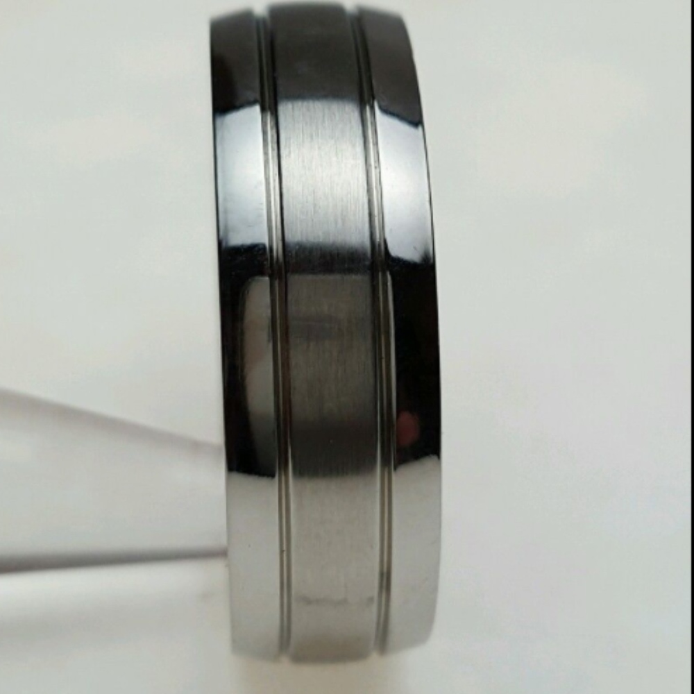 Men's Stainless Steel Band Ring Size  12 - Picture 6 of 7
